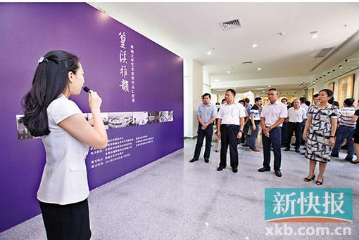 ■圖為首場展覽,主題為“篁溪雅韻——南城文學藝術獲獎作品匯報展”。